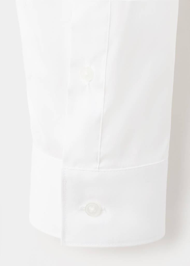 Super slim fit cotton stretch suit shirt — White