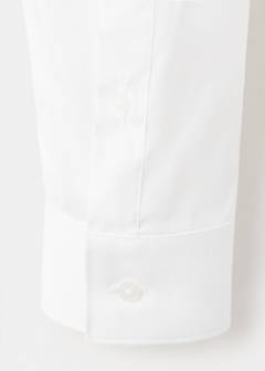 Super slim fit cotton stretch suit shirt — White 8