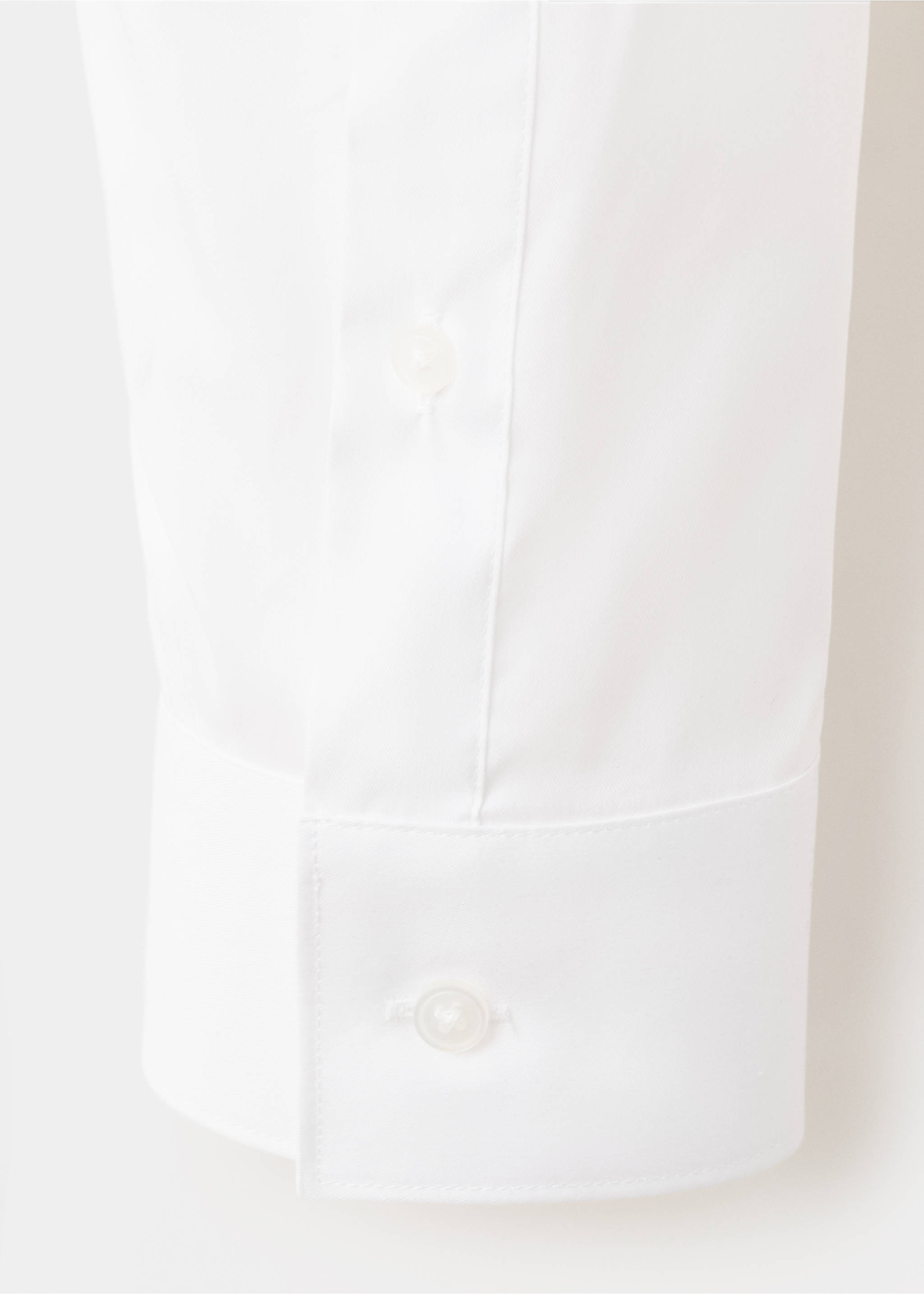 Super slim fit cotton stretch suit shirt - Details of the article 0, White. Ref: 37071355-00.