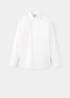 Super slim fit cotton stretch suit shirt — White 6