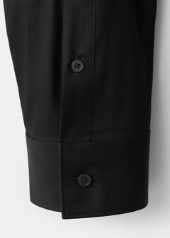 Super slim fit cotton stretch suit shirt — Black 8