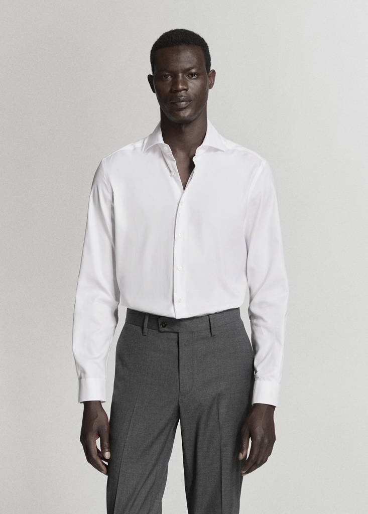 100% cotton slim-fit suit shirt - thumbnail 2