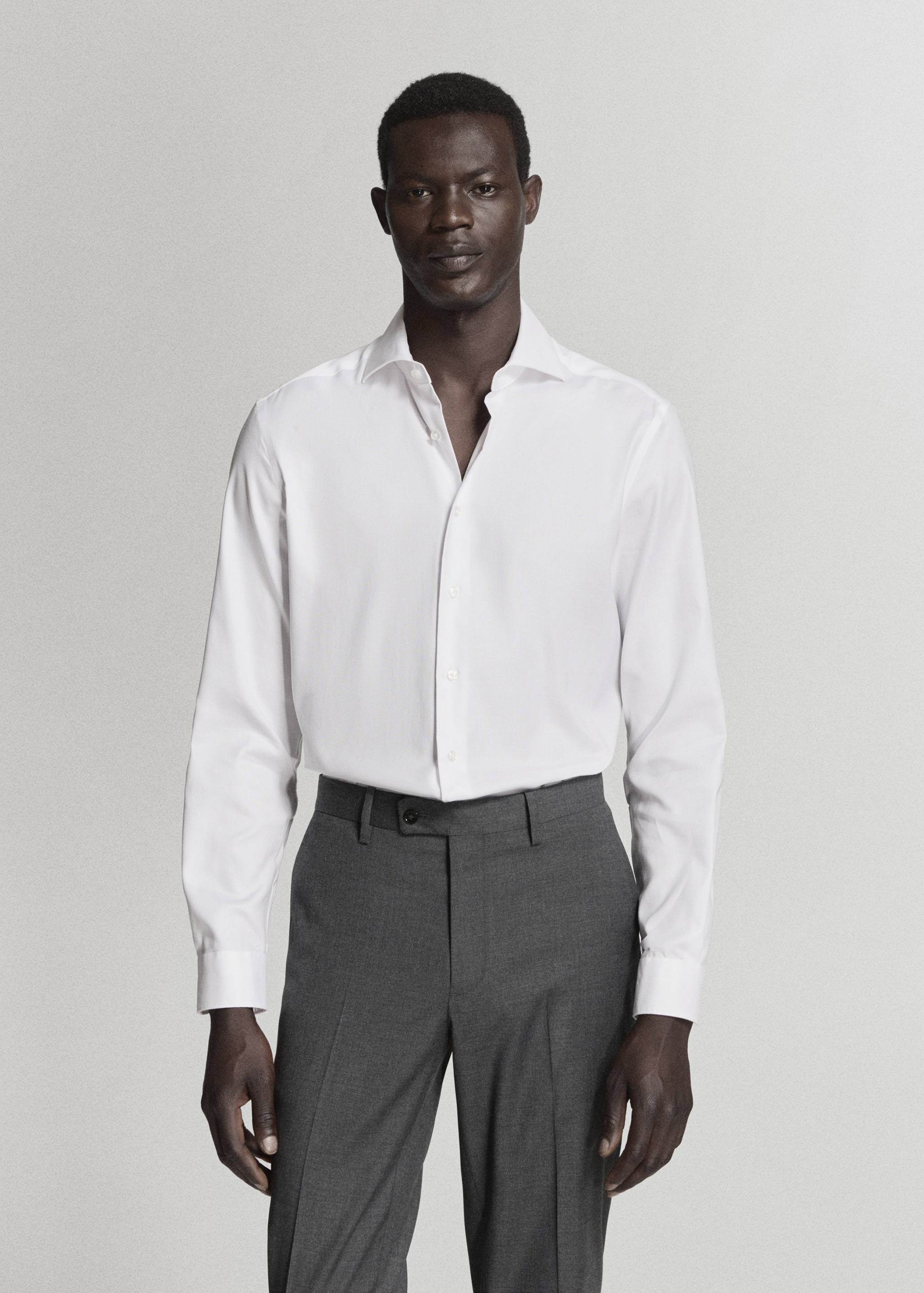 100% cotton slim-fit suit shirt - Medium plane
