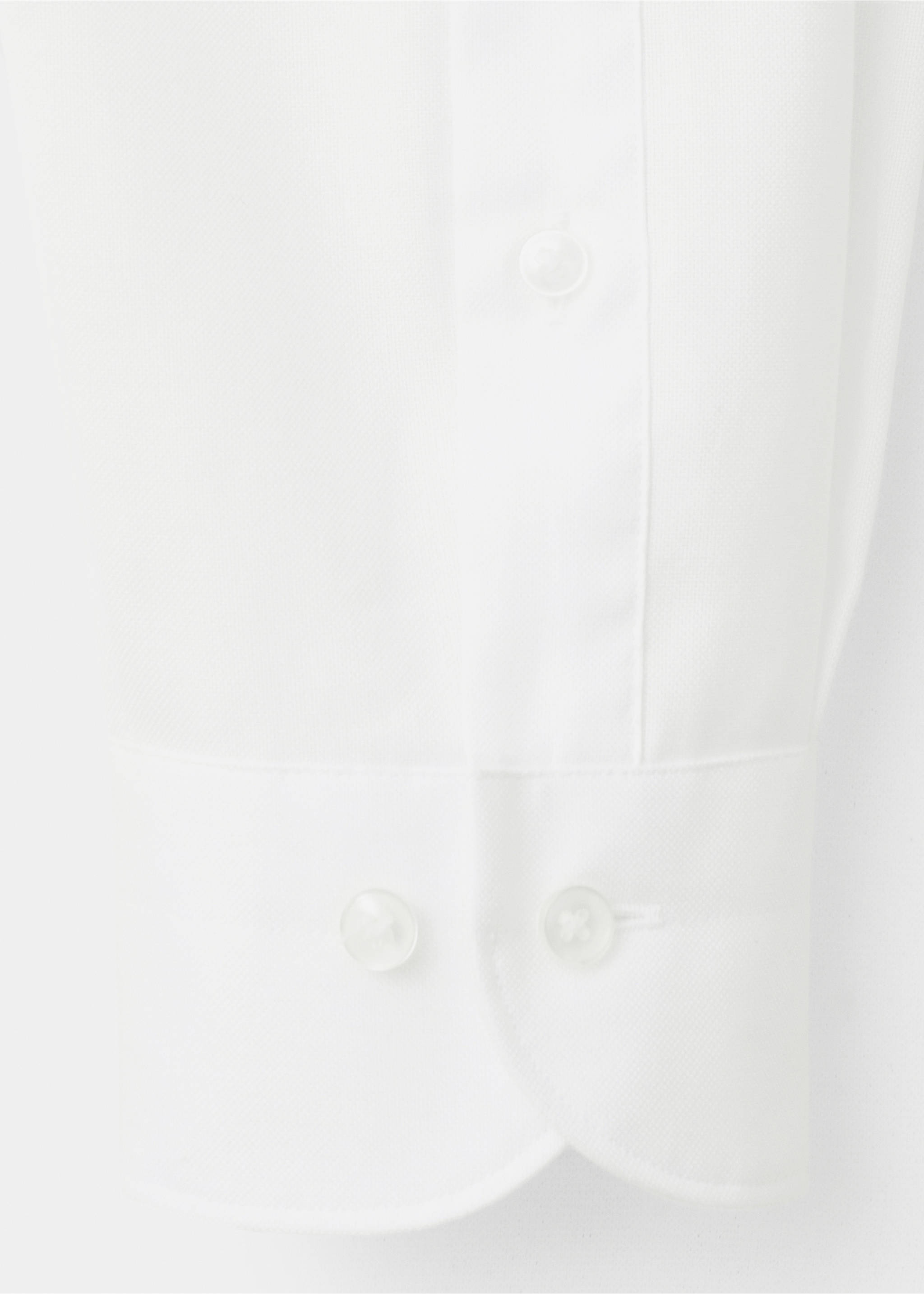 100% cotton slim-fit suit shirt - Details of the article 8, White. Ref: 37071356-00.