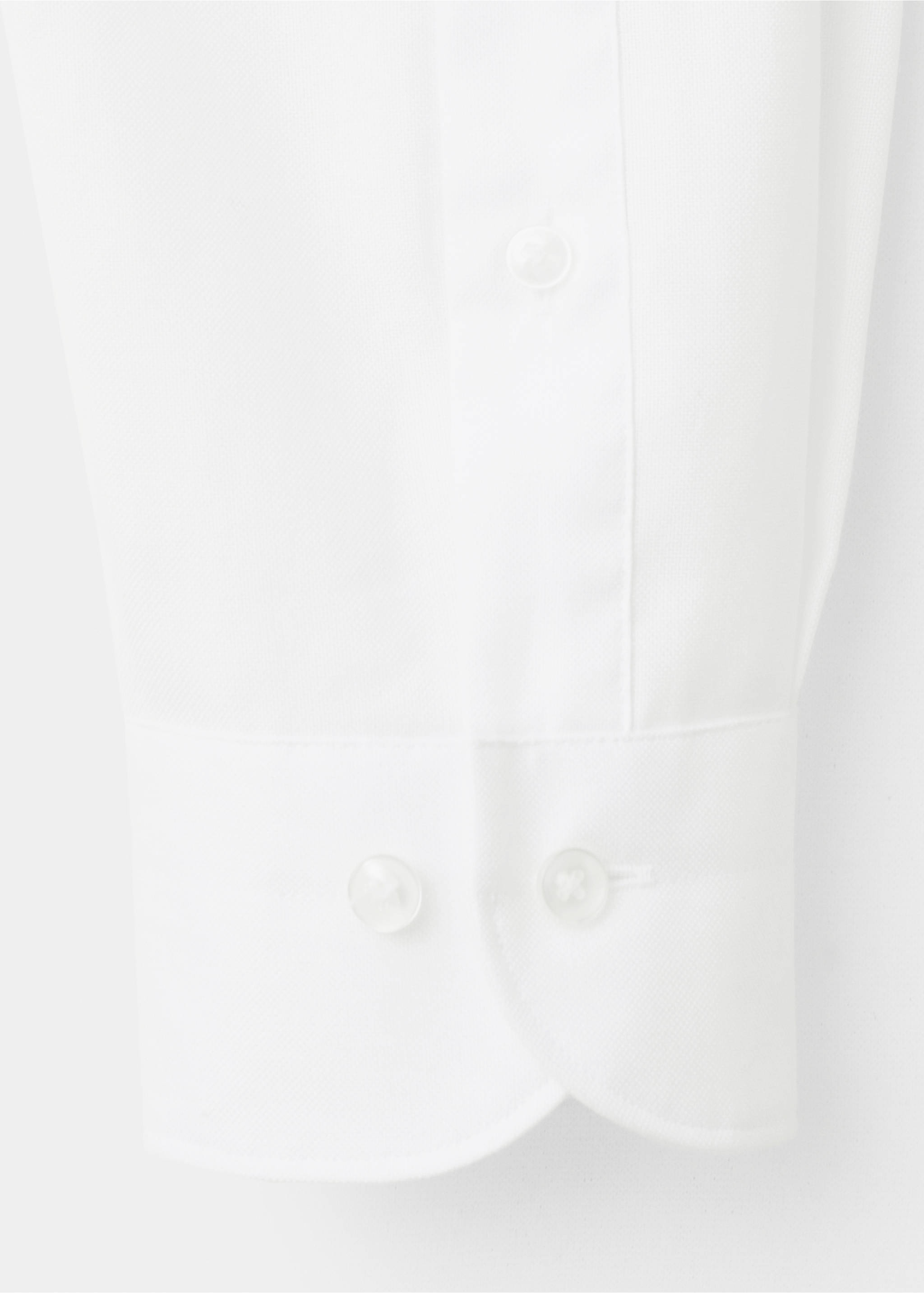 Slim Fit-Anzughemd aus 100 % Baumwolle - Detail des Artikels 0, Weiß. Ref: 37071356-00.