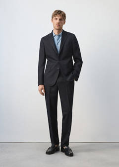 Amalfi slim fit suit jacket — Navy 2