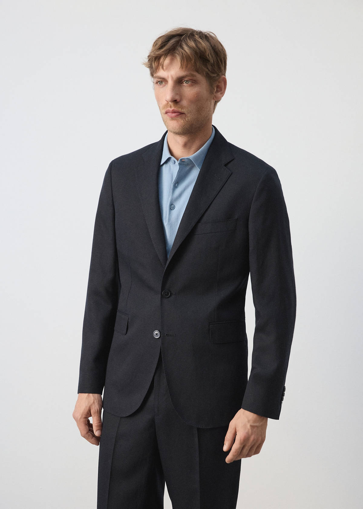 Amalfi slim fit suit jacket — Navy