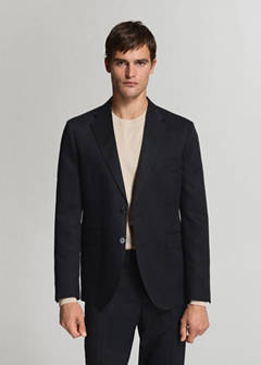 Amalfi slim fit suit jacket — Navy 10