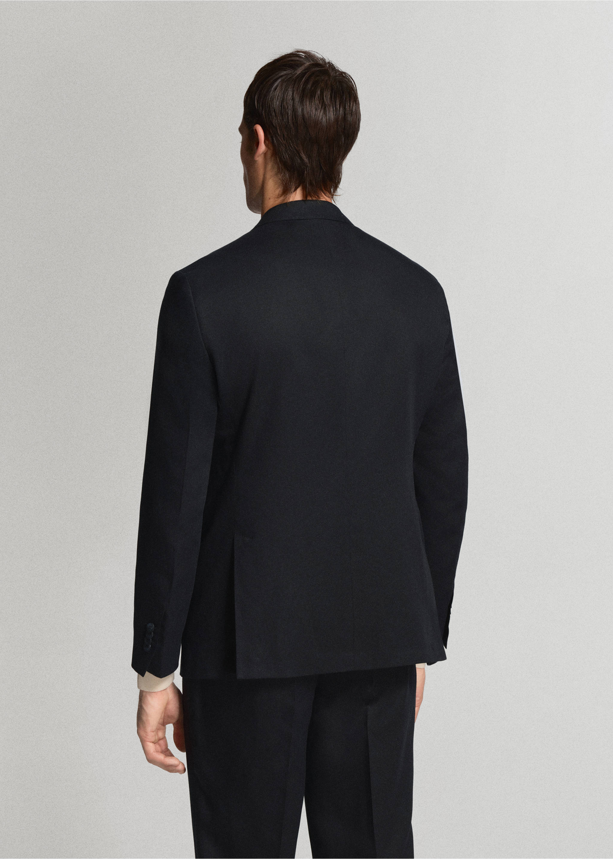 Amalfi slim fit suit jacket - Reverse of the article, Navy. Ref: 37071357-01.