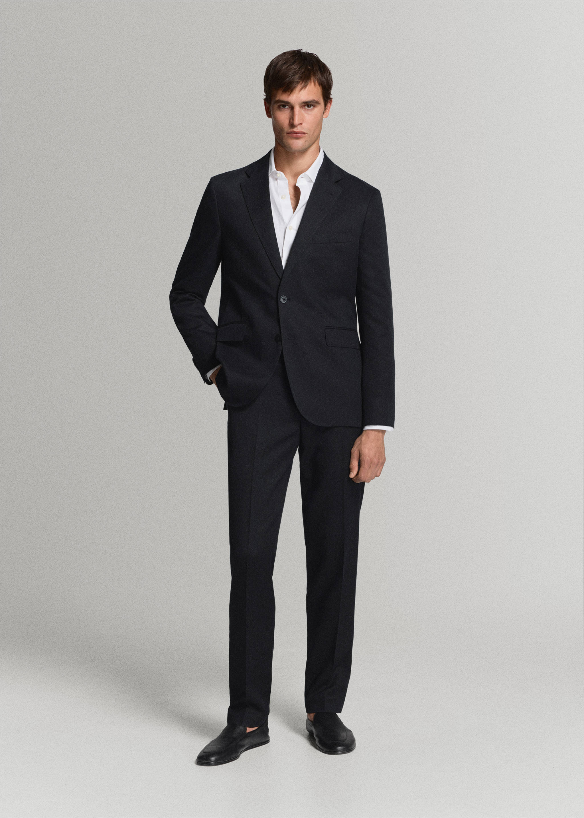 Amalfi slim fit suit jacket - General plane, Navy. Ref: 37071357-02.