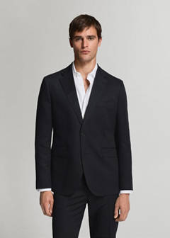 Amalfi slim fit suit jacket — Navy 16
