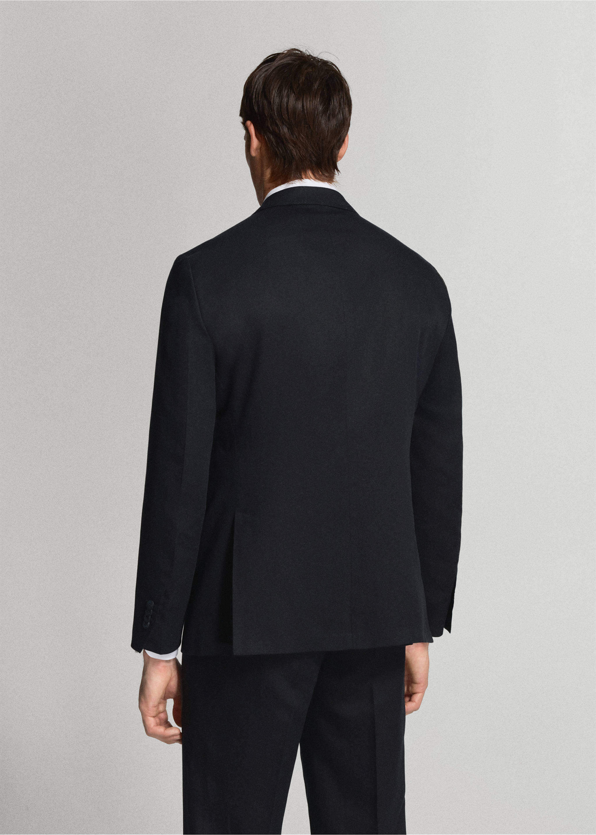 Amalfi slim fit suit jacket - Reverse of the article, Navy. Ref: 37071357-02.