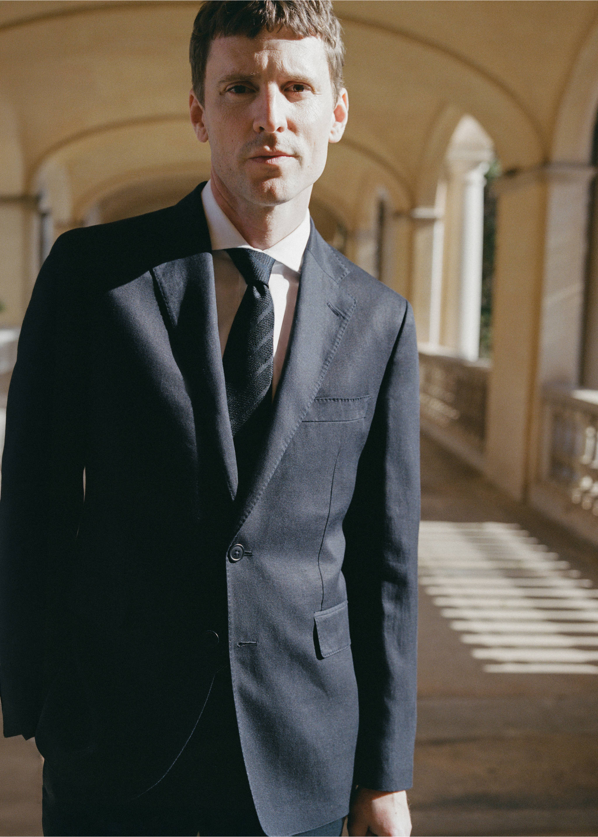 Amalfi slim fit suit jacket - Details of the article 5, Navy. Ref: 37071357-00.