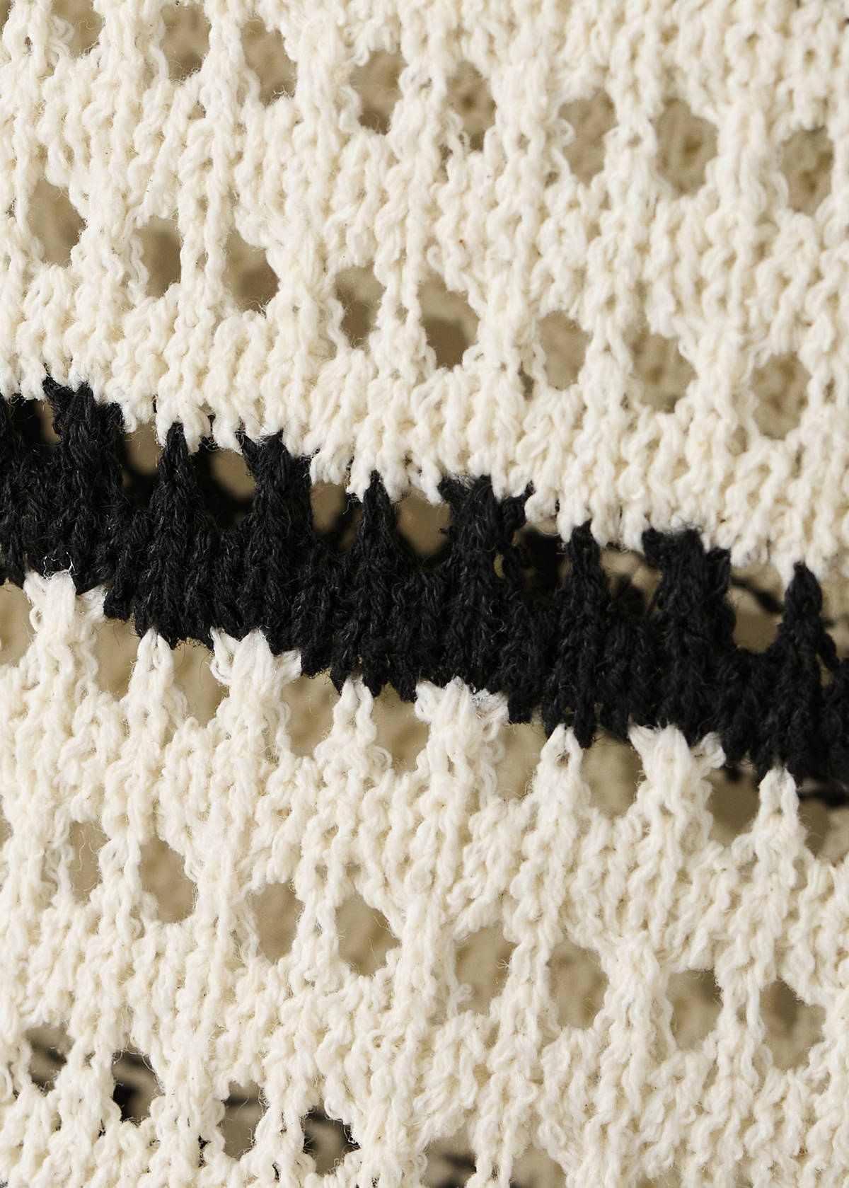 Striped crochet shorts — Off White