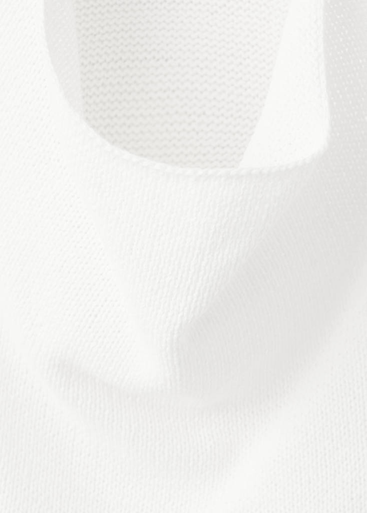 Knitted top with draped neck — Off White