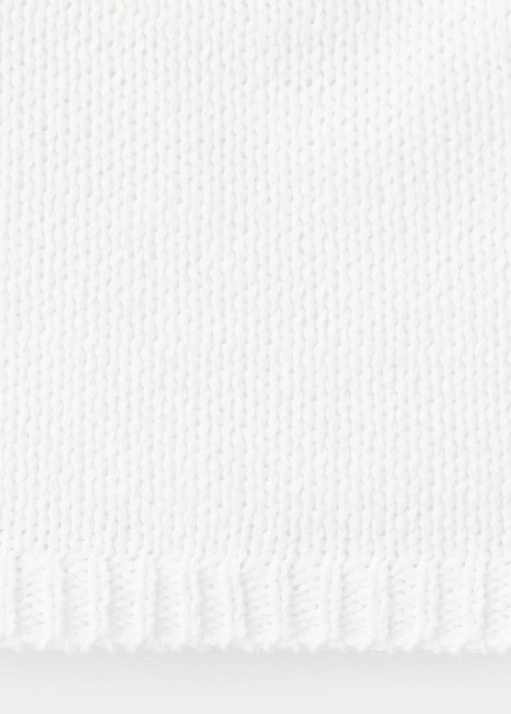 Knitted top with draped neck — Off White