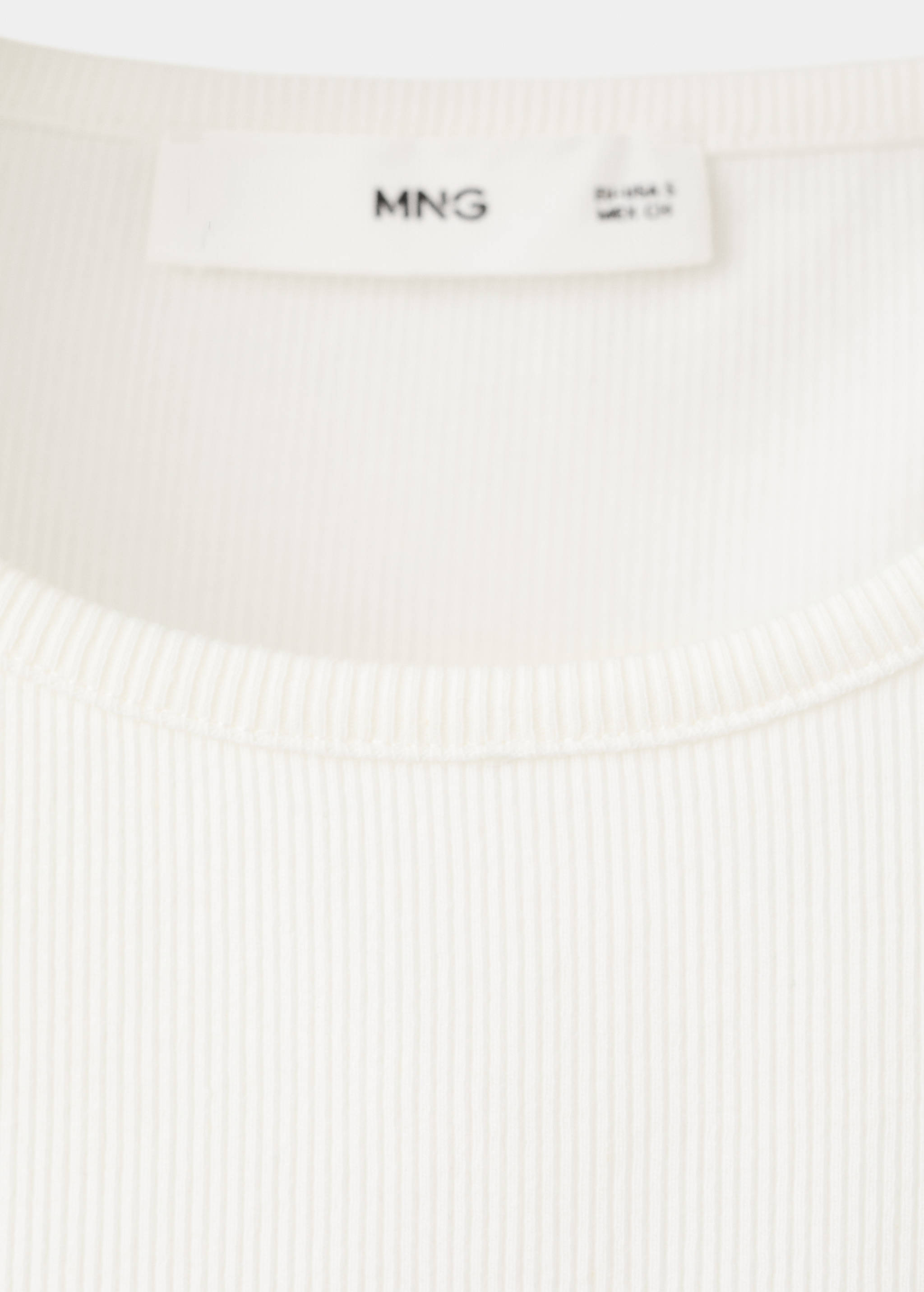 Ribbed cotton-blend top - Details of the article 0