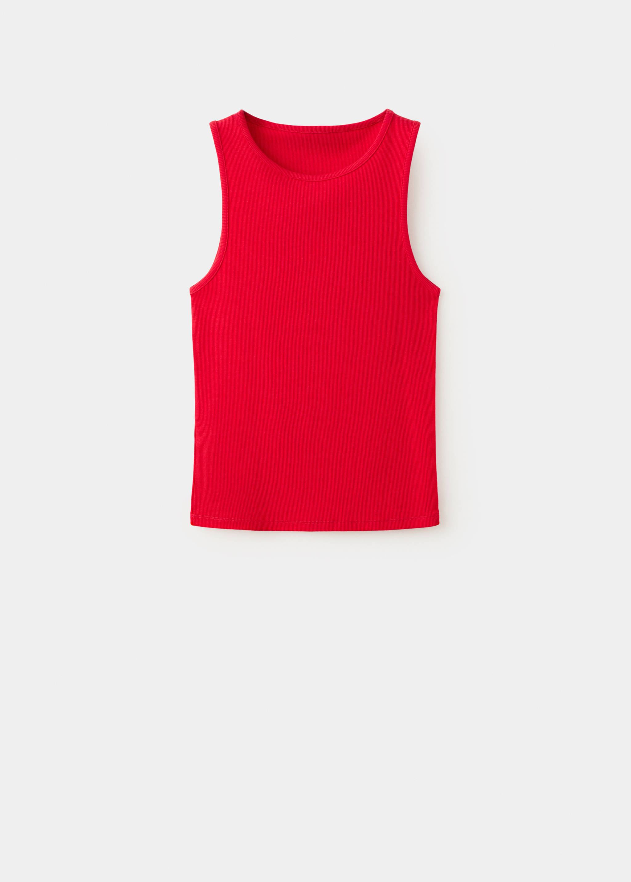 Ribbed cotton-blend top - Article without model