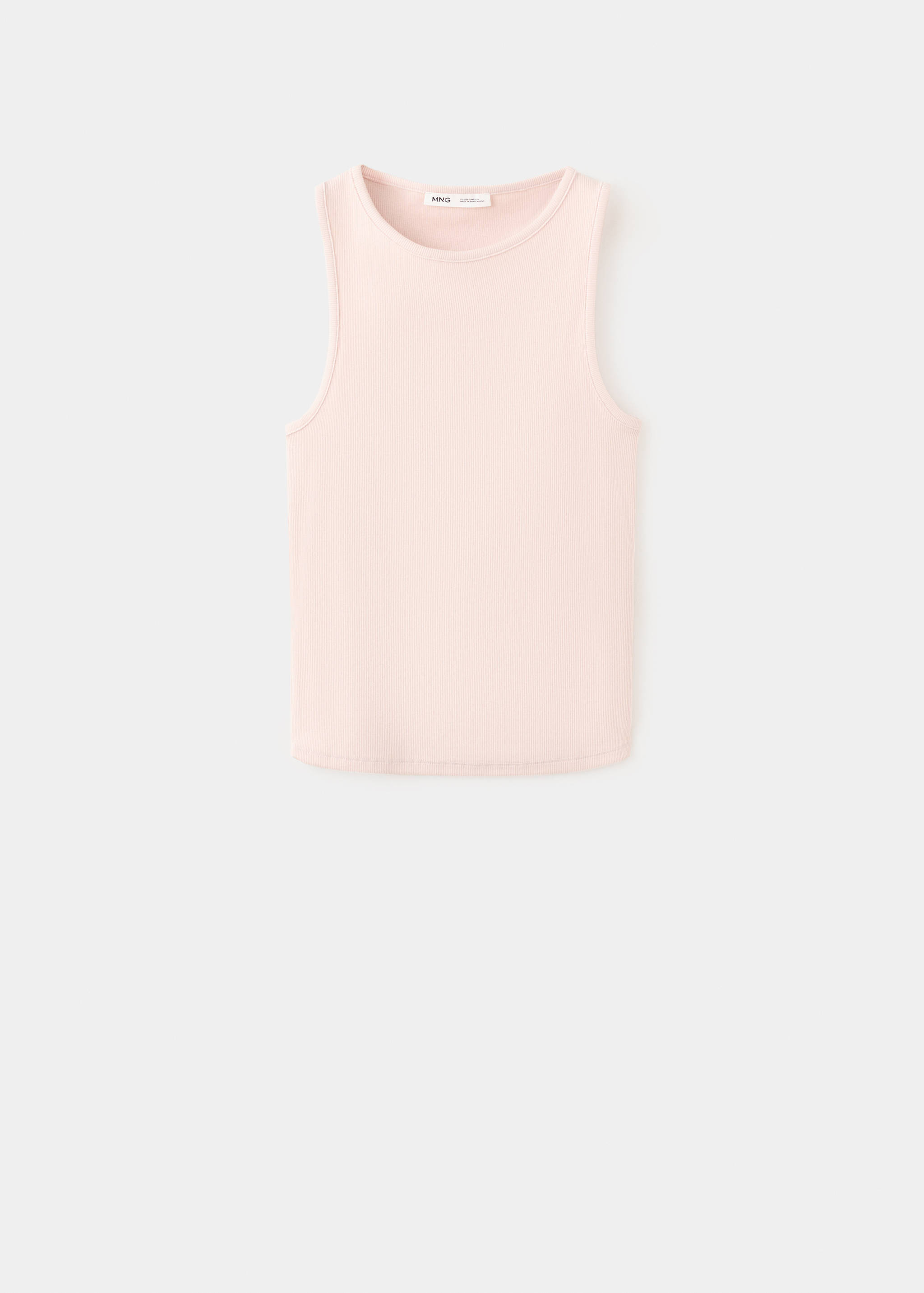 Ribbed cotton-blend top - Article without model