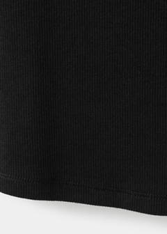 Ribbed cotton-blend top — Black 10