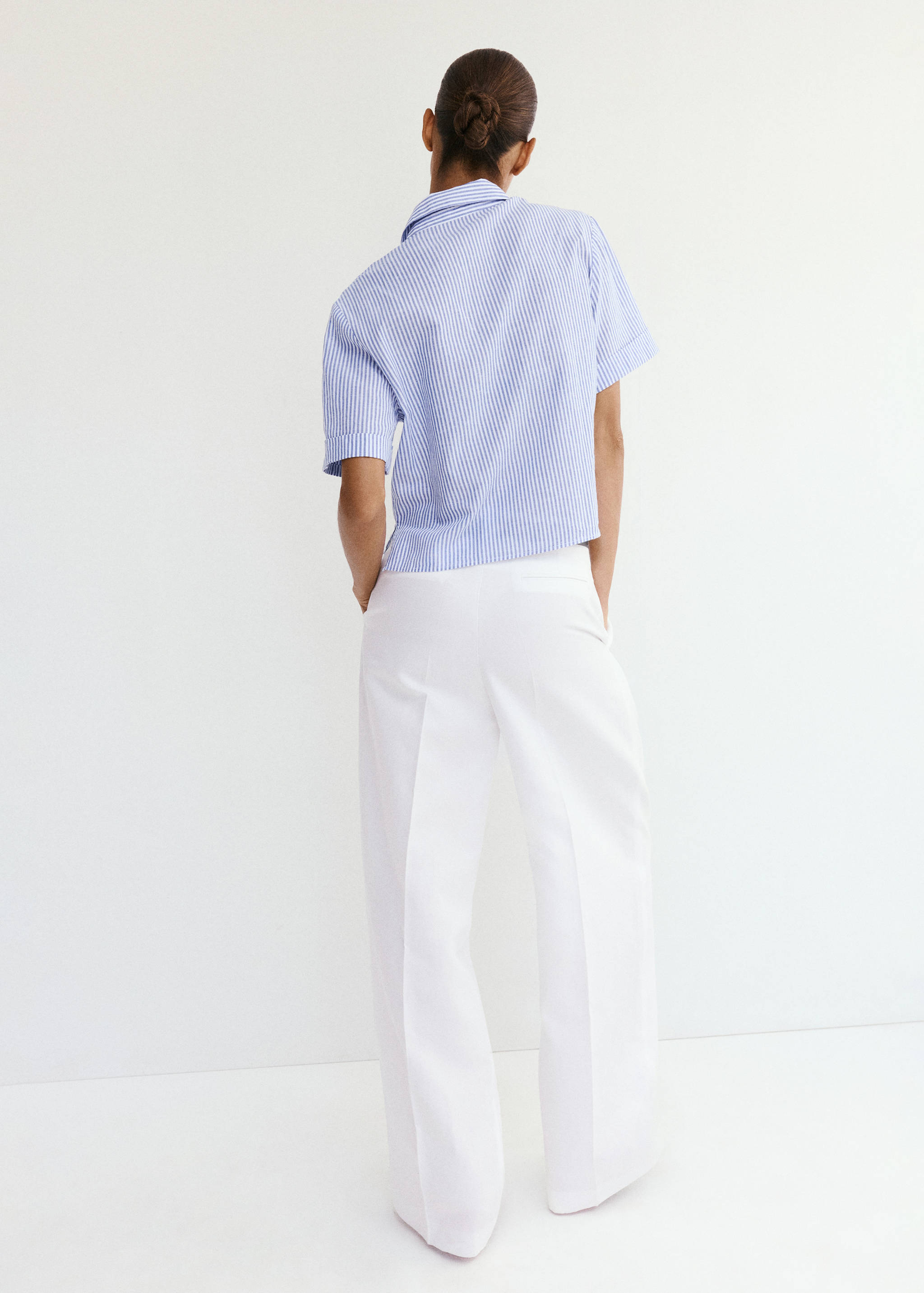 Striped cotton linen shirt - Reverse of the article