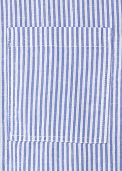 Striped cotton linen shirt — Sky Blue 8