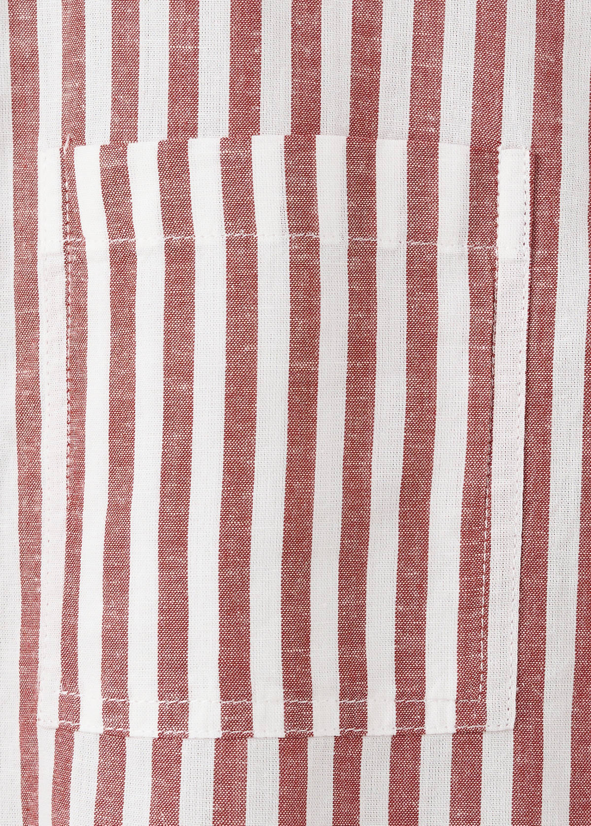 Striped cotton linen shirt — Maroon
