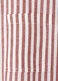 Striped cotton linen shirt — Maroon 12