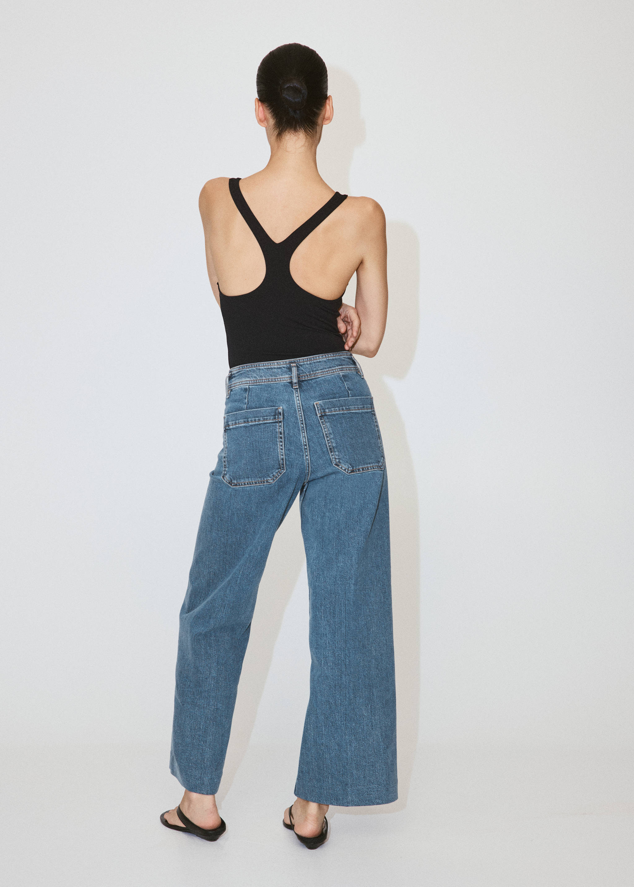Jean large taille haute - Verso de l’article