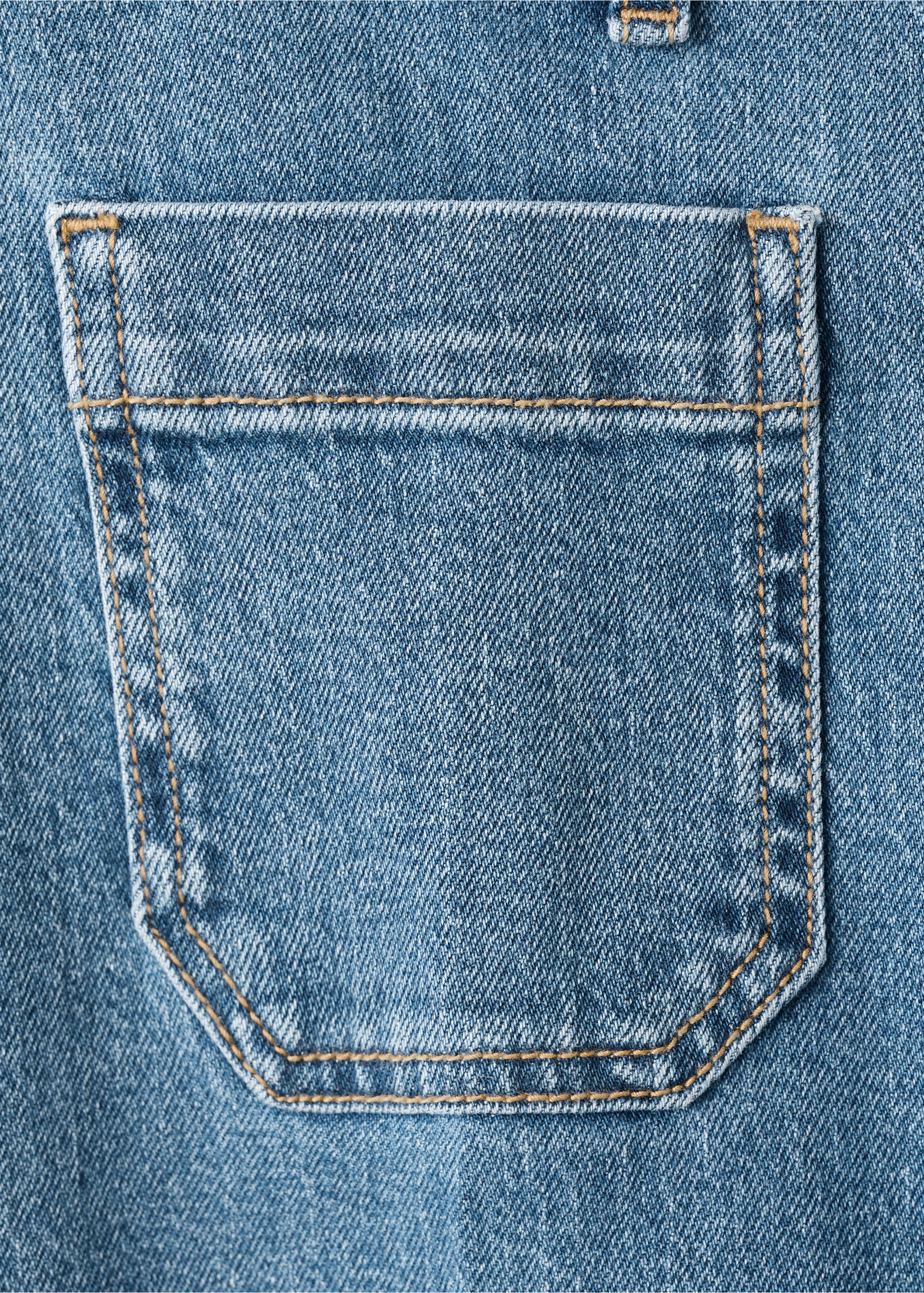 High-waisted wideleg jeans - Details of the article 0, Medium Blue. Ref: 37071368-00.