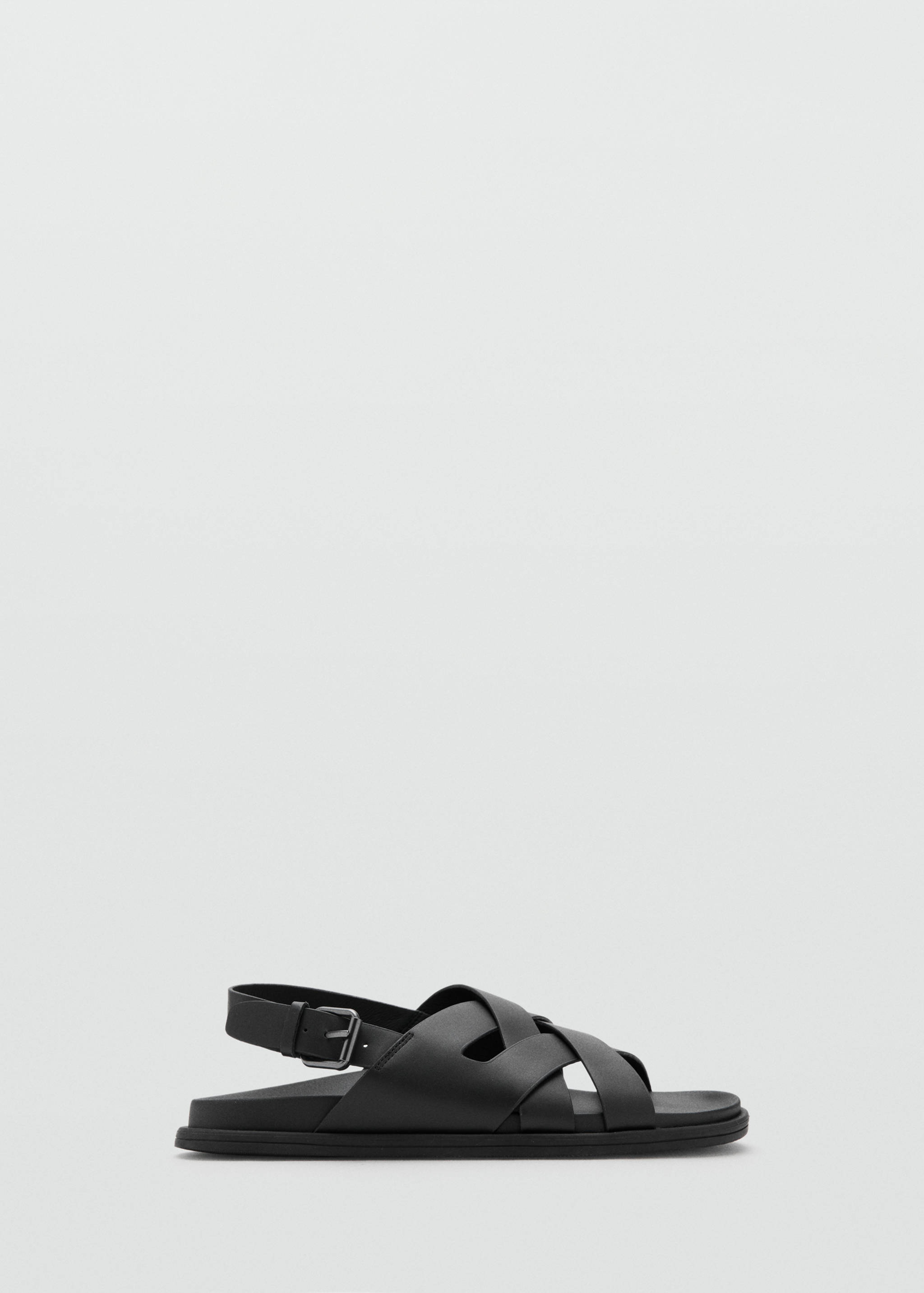 Cross-strap leather sandals - Article without model