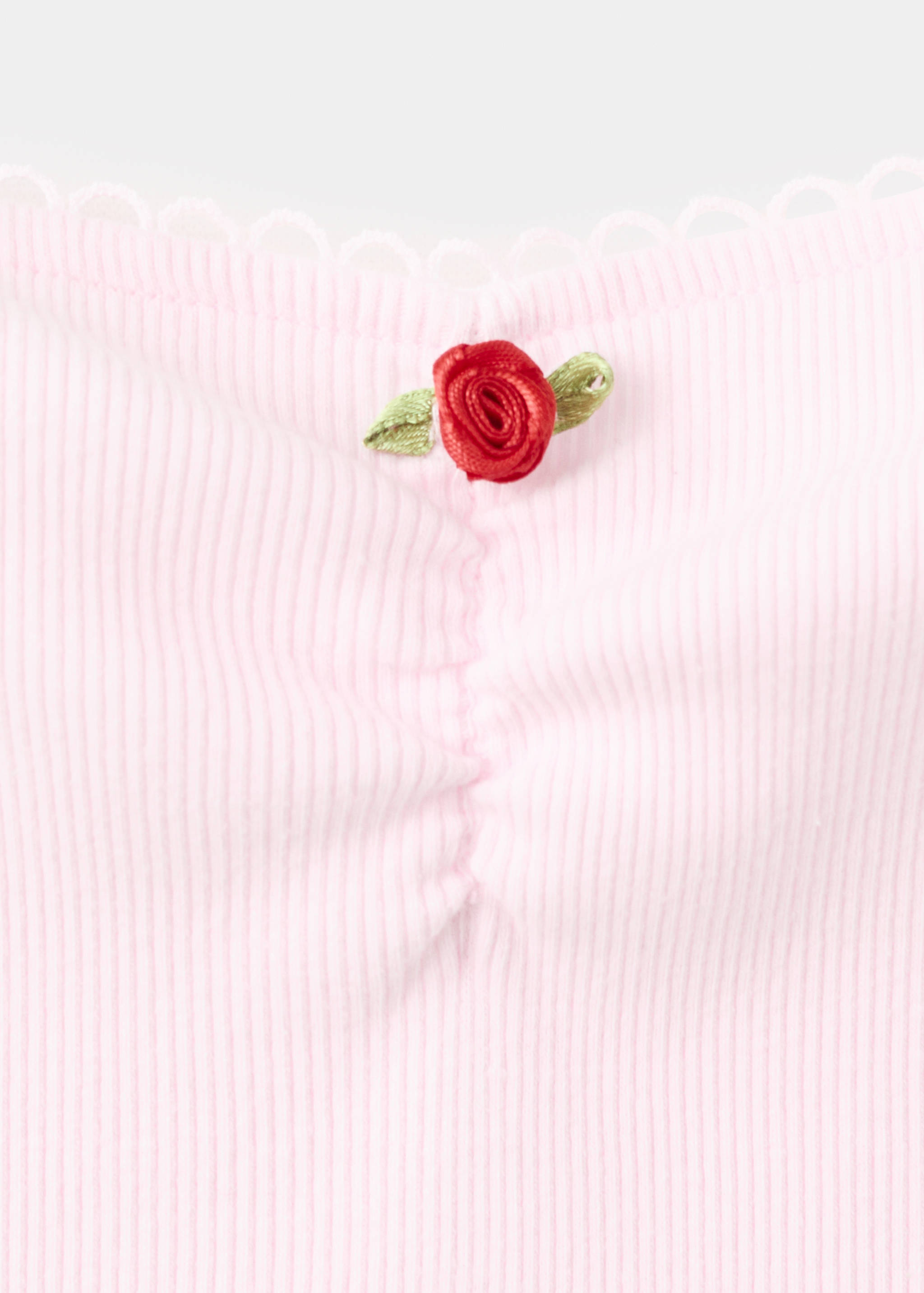 Pink embroidered cotton top - Details of the article 8