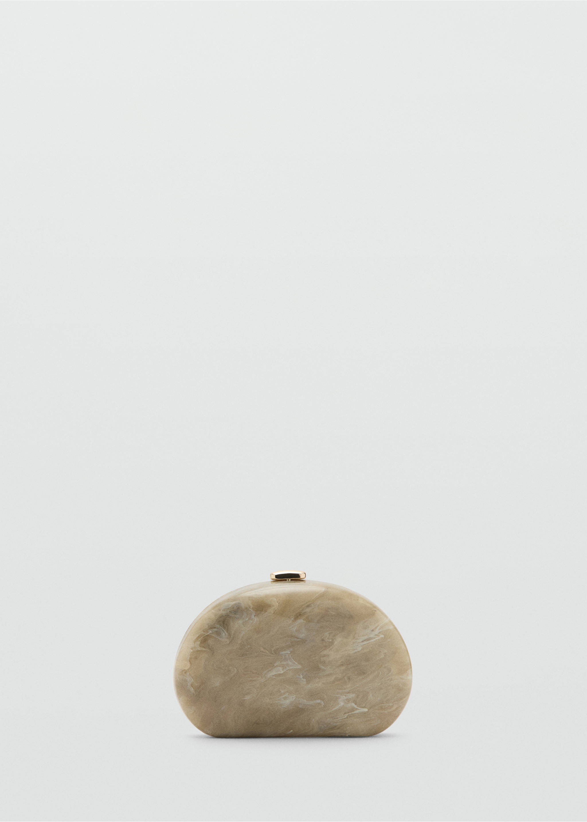 Oval clutch bag - Article without model, Light/Pastel Grey. Ref: 37071372-00.