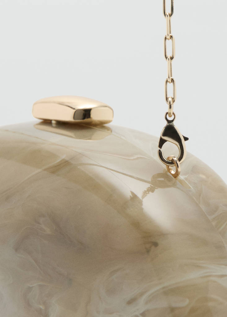 Oval clutch bag — Light/Pastel Grey