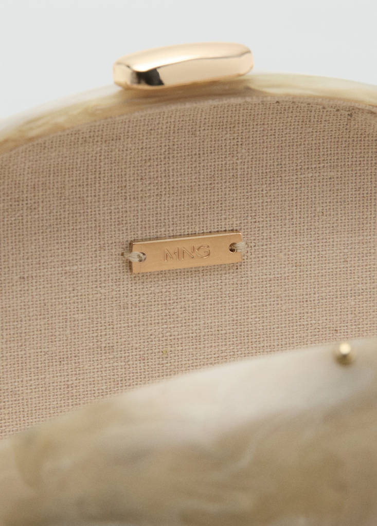 Oval clutch bag — Light/Pastel Grey