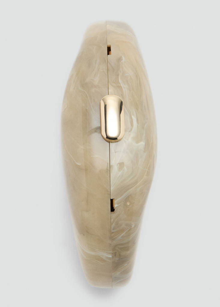 Oval clutch bag — Light/Pastel Grey