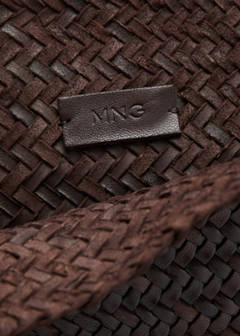 Braided leather shopper bag — Chocolate 4