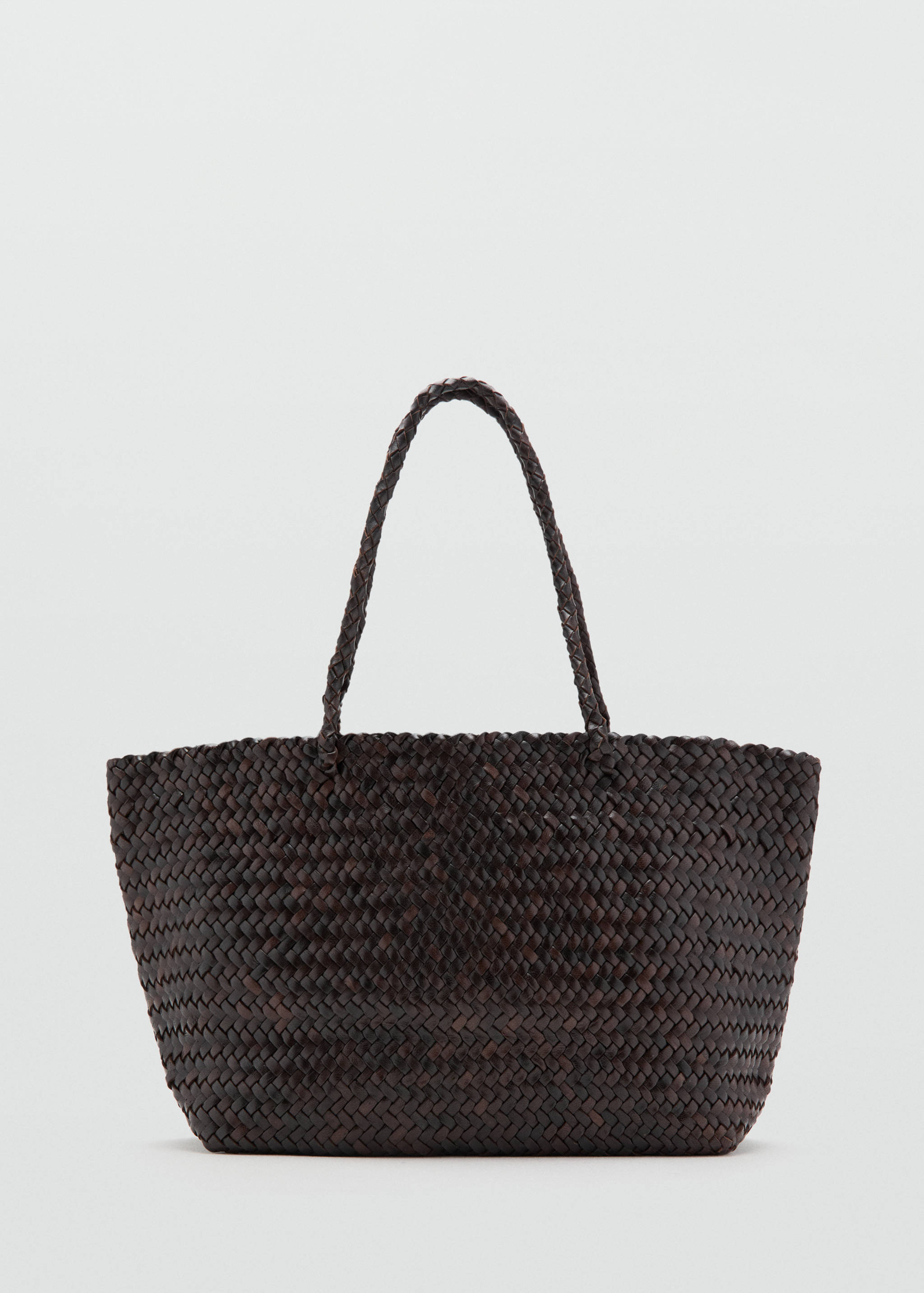 Braided leather shopper bag - Article without model
