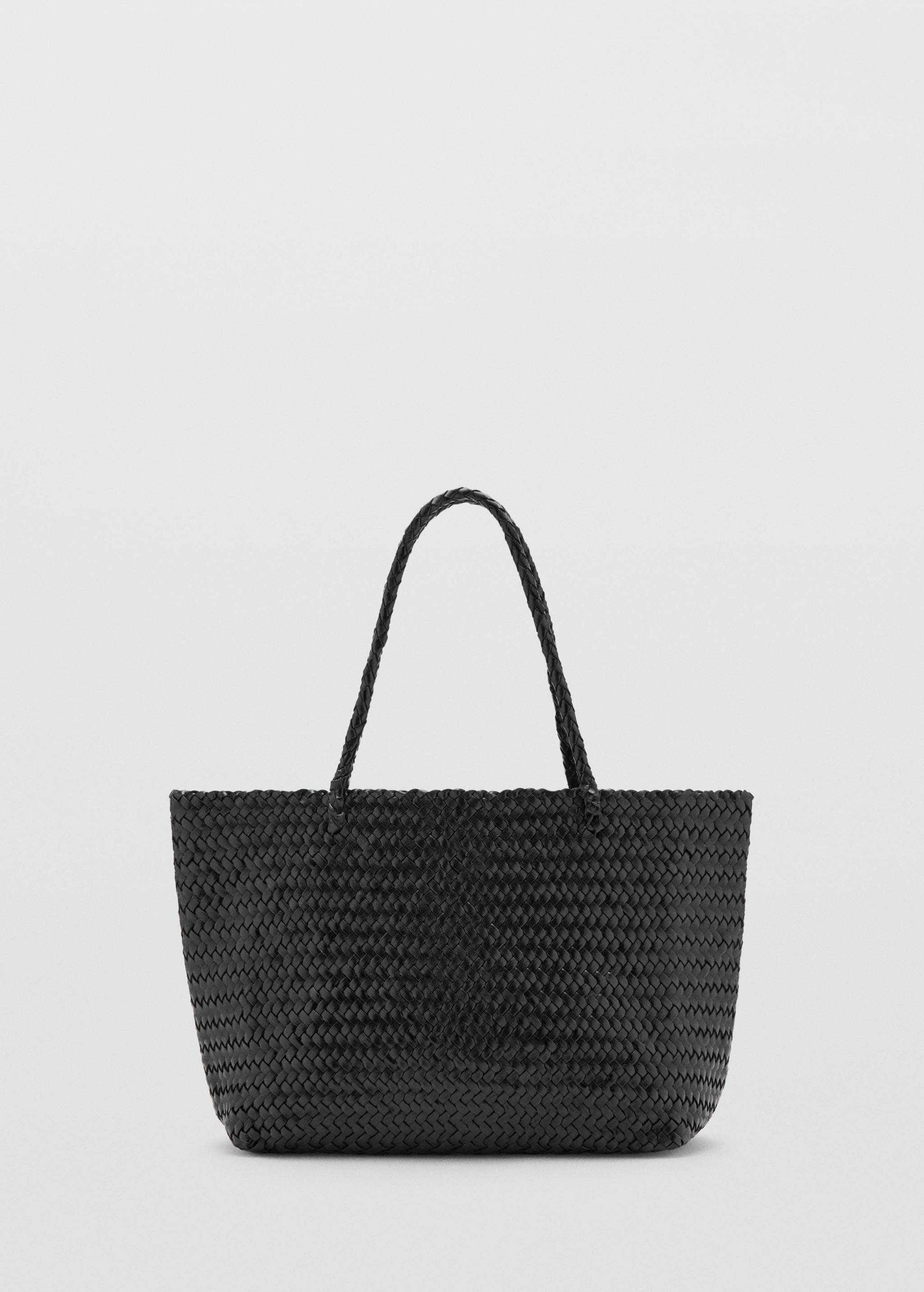 Braided leather shopper bag - Artikel zonder model