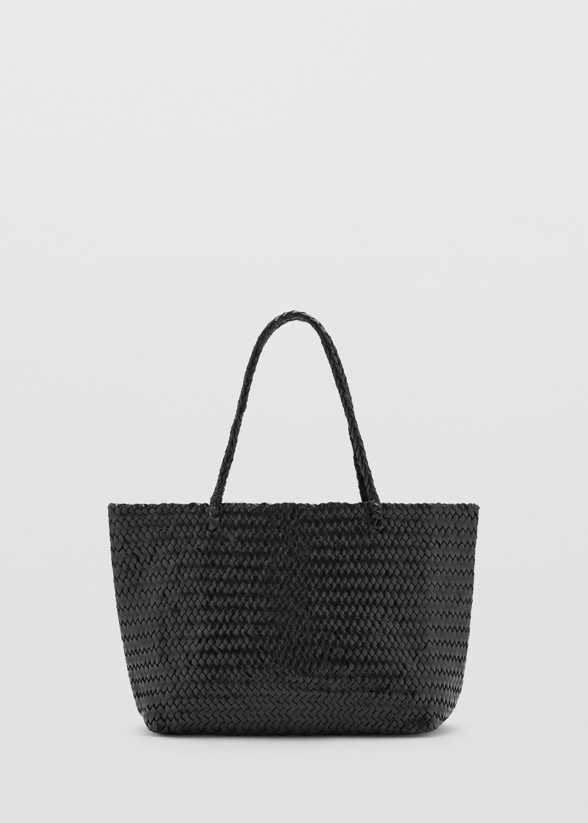 Braided leather shopper bag - Article without model