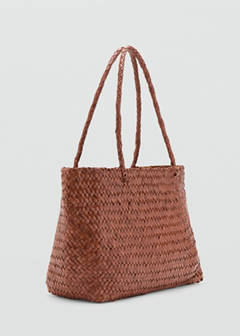 Braided leather shopper bag — Leather 1