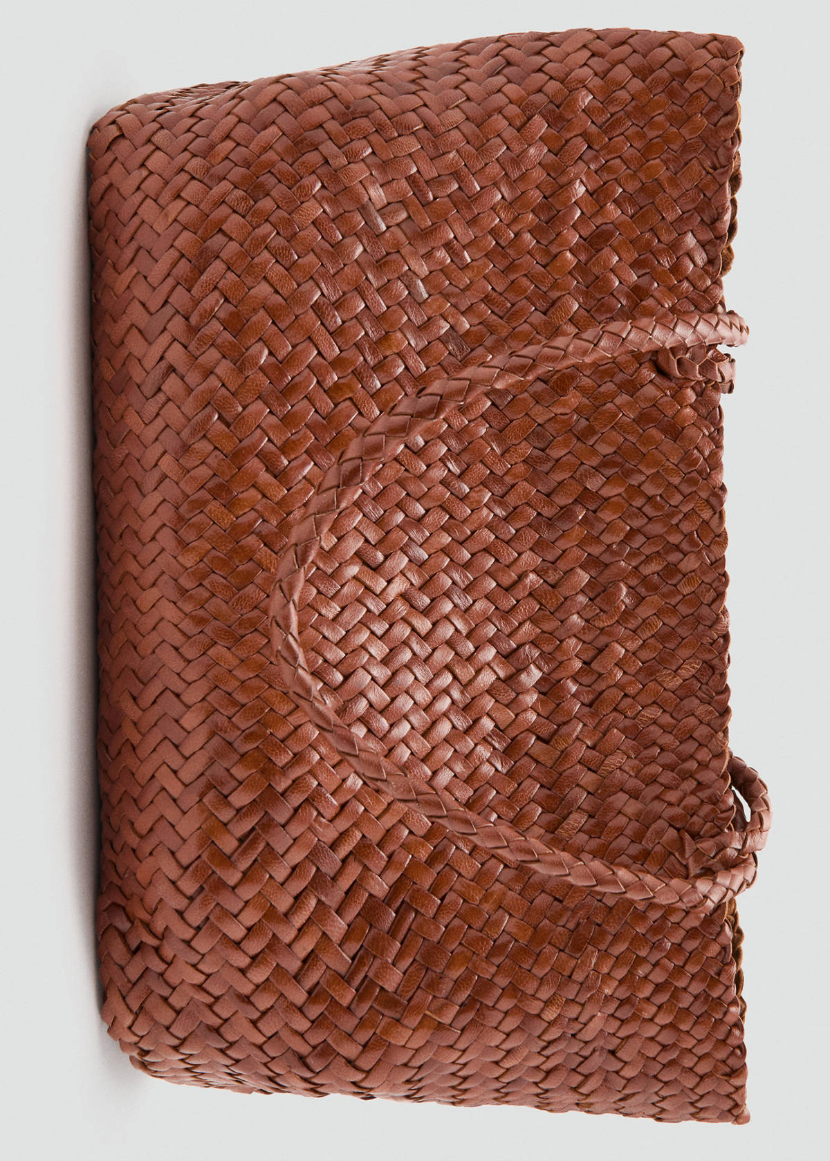 Braided leather shopper bag — Leather
