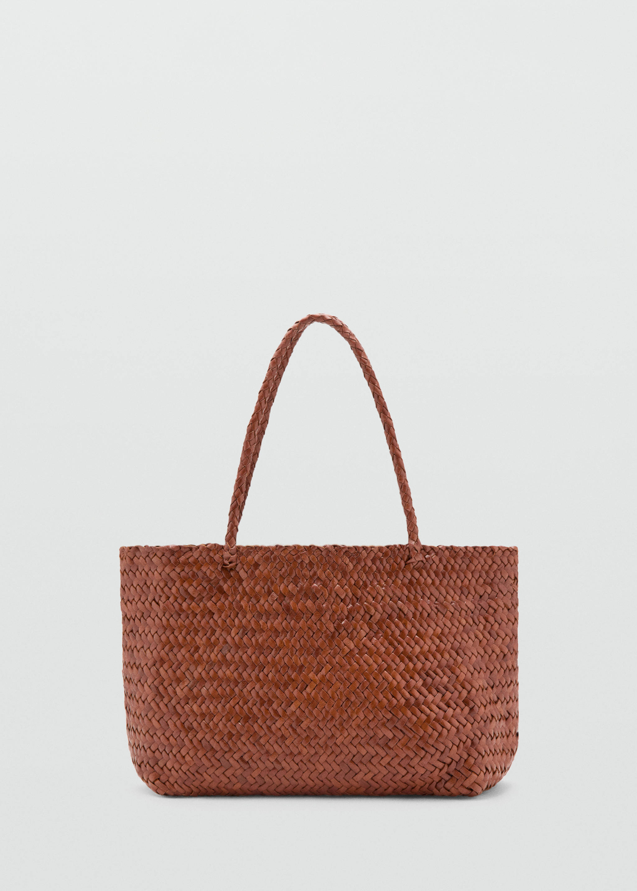 Braided leather shopper bag - Article without model