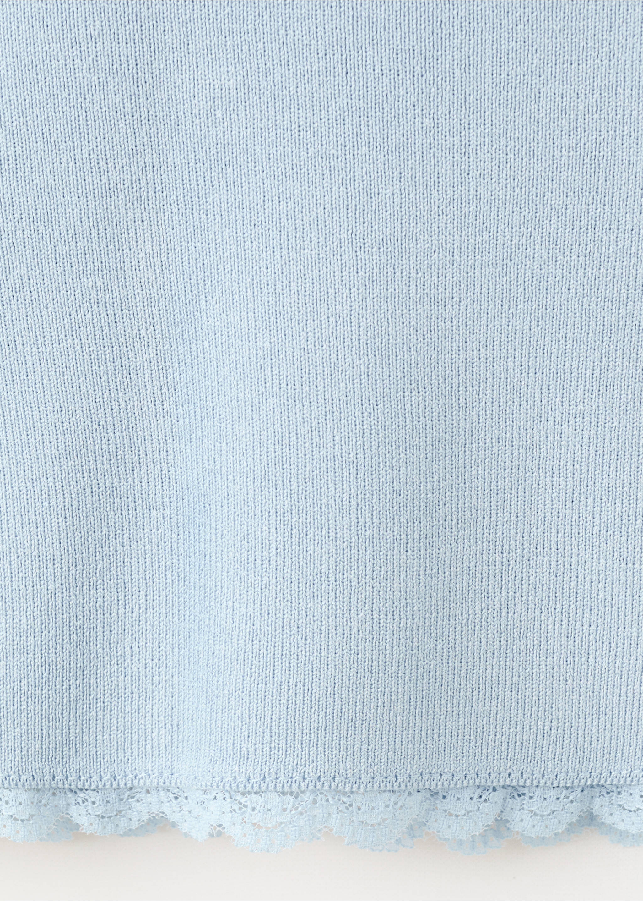 Fine-knit cardigan - Details of the article 0, Sky Blue. Ref: 37071377-00.