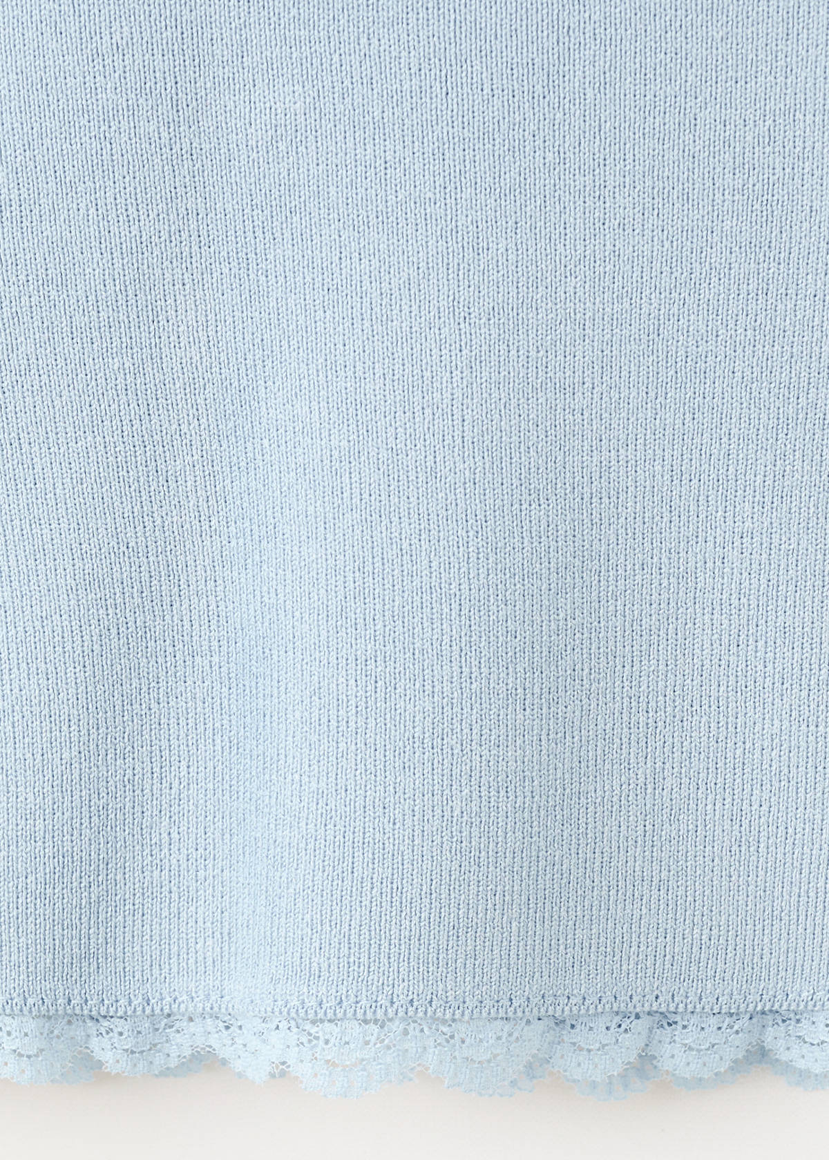 Fine knit cardigan with lace details — Sky Blue