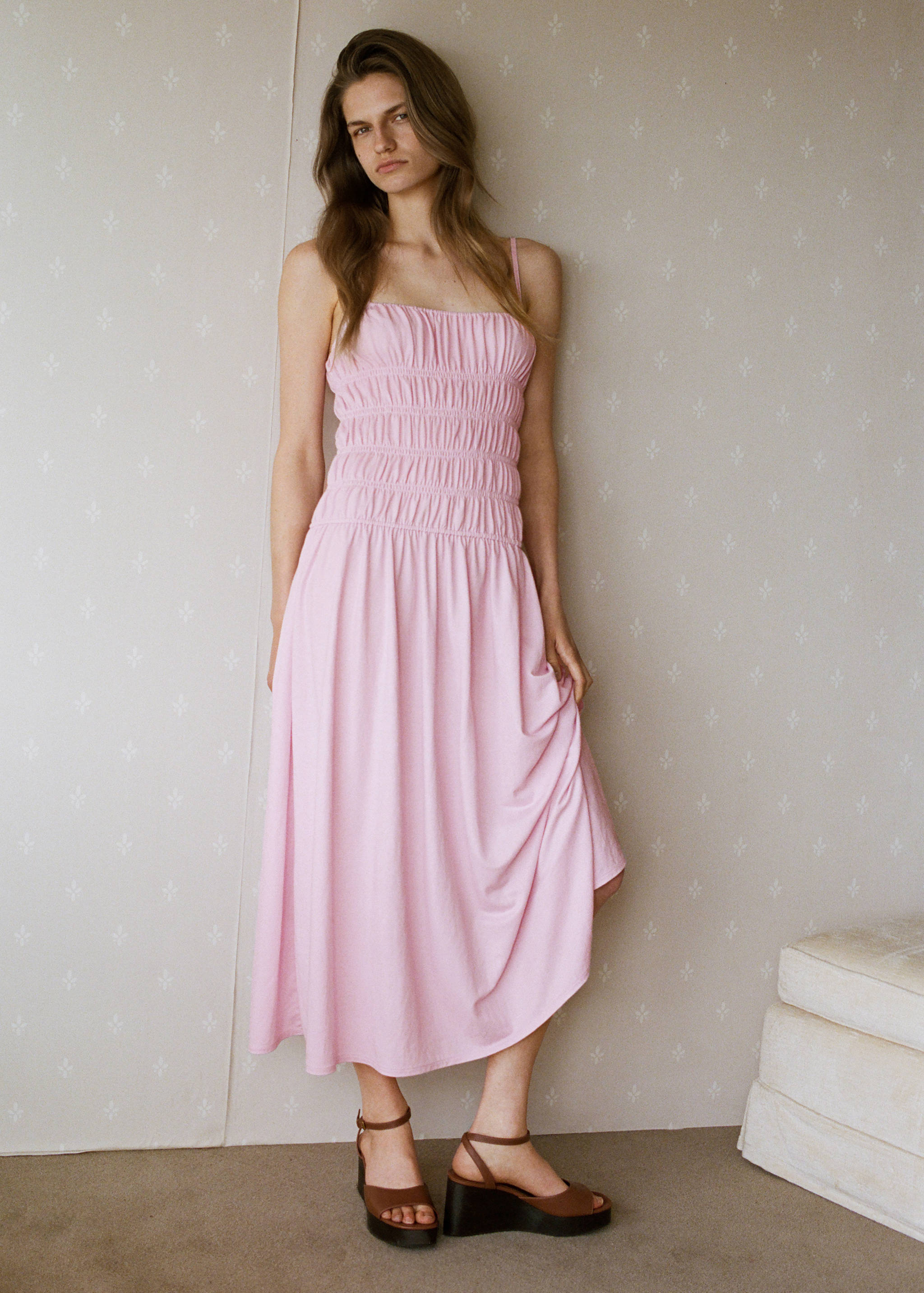 Ruched long dress - General plane
