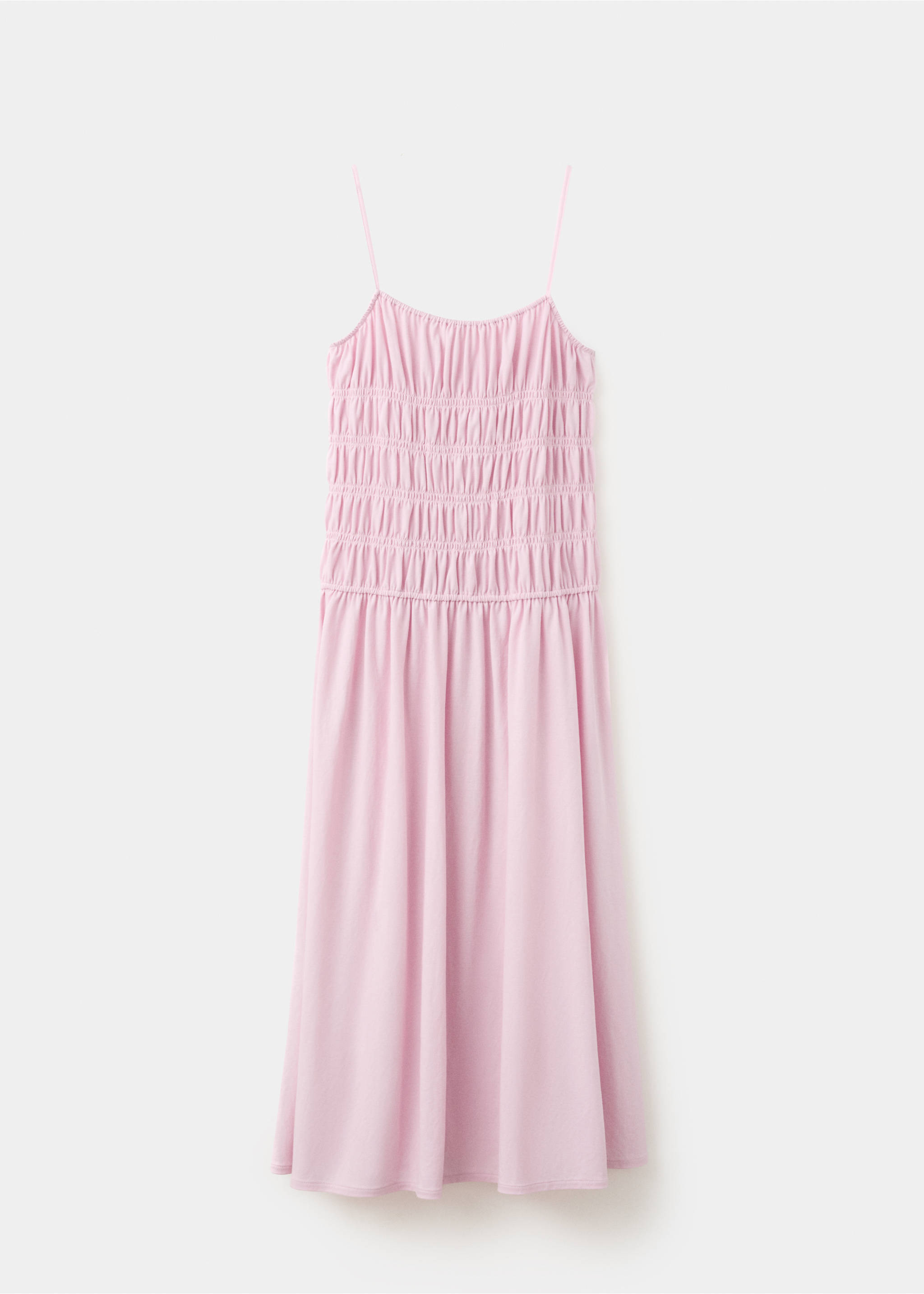 Ruched long dress - Article without model, Light Pink. Ref: 37071381-00.