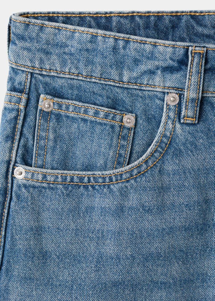 Mid-rise denim skirt — Medium Blue