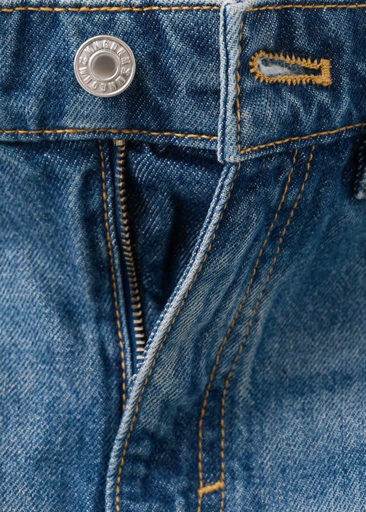 Mid-rise denim skirt — Medium Blue