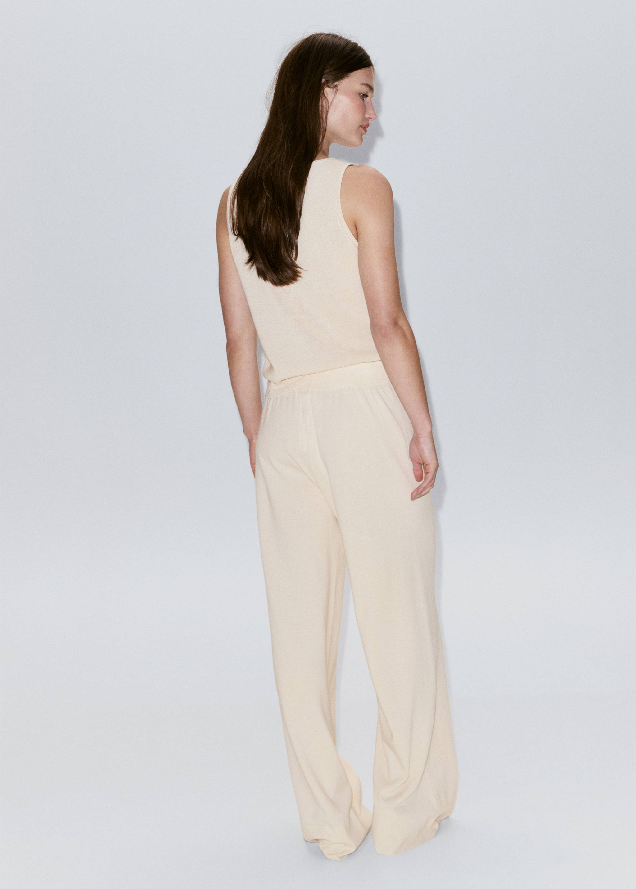 Pantalon droit taille élastique - Verso de l’article
